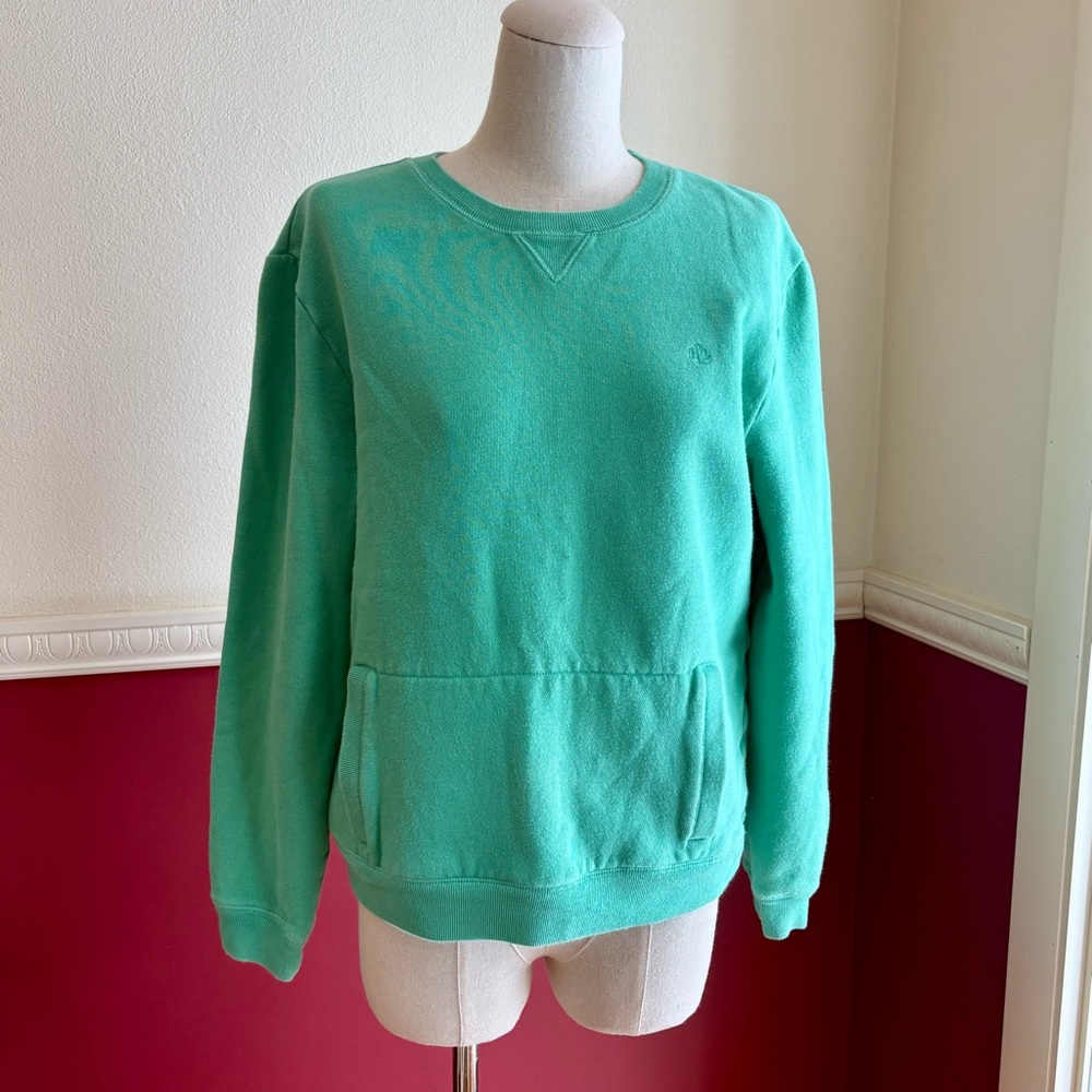 Vintage Y2K Lauren Ralph Lauren pullover crewneck sweatshirt with pocket & logo